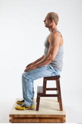 Whole Body Man Artistic poses White Casual Muscular